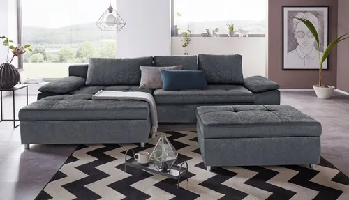 Home affaire Ecksofa Labene L-Form, wahlweise mit Bettfunktion und Bettkasten, auch als XXL-Variante