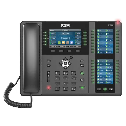 Fanvil SIP-Phone X210 V2 - Hochwertiges Business-Telefon - Festnetztelefone mit 20 SIP-Leitungen, HD-Sprachqualität und umfangreicher DSS-Tastenbelegung für effiziente Kommunikation im Büro.