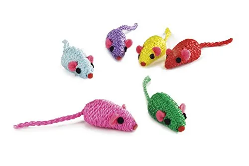 Beeztees 430350 Spielmaus Ropies Sortiert, 5 cm