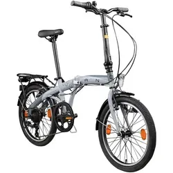 Agon Parklane Klapprad 20 Zoll grau - Das Agon Parklane Klapprad ist der ideale Stadtbegleiter für flexible Mobilität. Mit zwei praktischen Faltmechanismen lässt es sich schnell auf kompakte 85 x 35 x 62 cm zusammenfalten und passt somit auch in kleine Räume oder Kofferräume.
