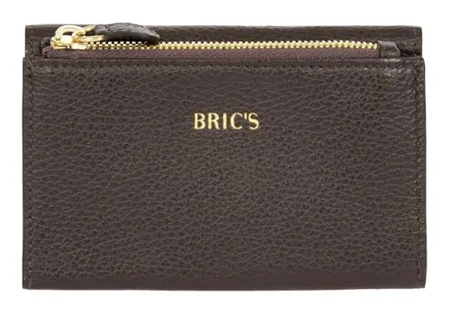 Bric's Leder Geldbörse Gondola Fioraliso Wallet Ebony Dunkelbraun