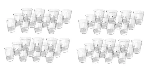 Provance 48 Stück Schnapsglas Set – Standsicher und Spülmaschinenfest - Schnapsgläser aus robustem Glas mit verstärktem Boden, ideal für Partys und besondere Anlässe. Zeitloses Design, umweltfreundliche Verpackung.