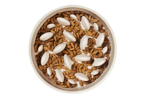 PiuPet® Antischlingnapf Hunde 1,4L - Spülmaschinenfest - Näpfe für Hunde, beige Antischlingnapf, der das Schlingen reduziert und spülmaschinenfest ist für einfache Reinigung.