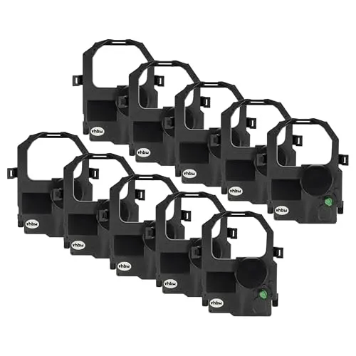 vhbw 10x Farbband Schriftband Ersatz für Tally MIP480-KA für Nadeldrucker, Bondrucker - Schwarz