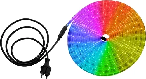 RGB LED Deko Lichterschlauch Multicolor 9m - Lampen - Bunter 9m Lichterschlauch mit 216 RGB LEDs für stimmungsvolle Beleuchtung, perfekt für Partys und Dekoration.