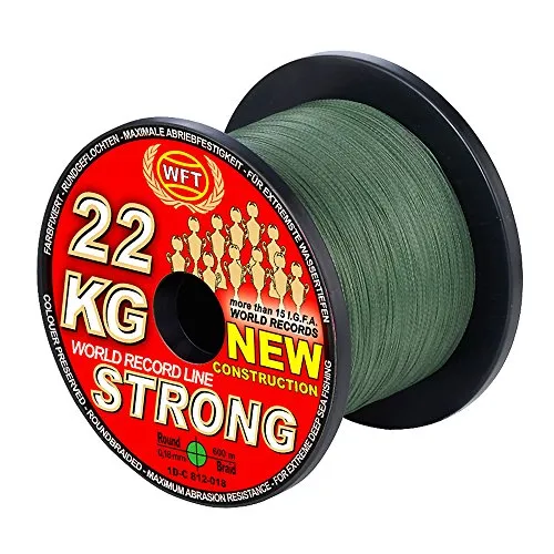 WFT KG Strong Schnur 600m 0,25mm 39kg, Farbe:Grün von WFT