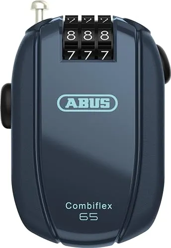 ABUS Combiflex Kabelschloss – Sicherung für Skier, Helm, Kinderwagen und Gepäck – 65 cm - Kompaktes und flexibles Schloss mit 1,2 mm starkem Stahlkabel für einfachen Transport. Ideal für die Sicherung von Ausrüstung und Gepäck – perfekt für unterwegs.