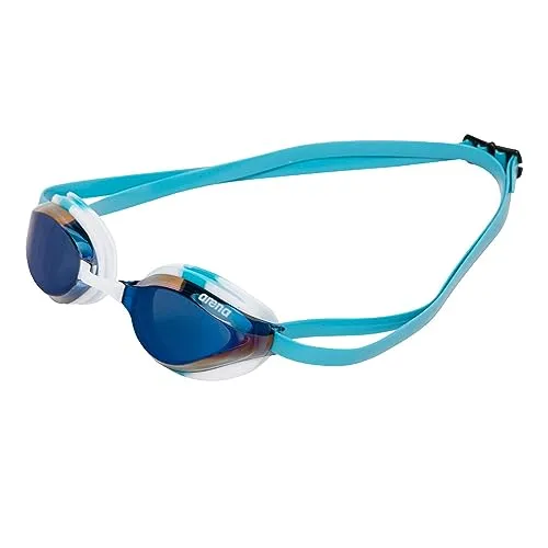 Arena Schwimmbrille Phyton Mirror 1E763 - blue_mirror_white_sky - Schwimmbrille für Sportler, mit verspiegelten Gläsern für optimalen Schutz und Sicht unter Wasser, ideal für Wettkämpfe und Training.