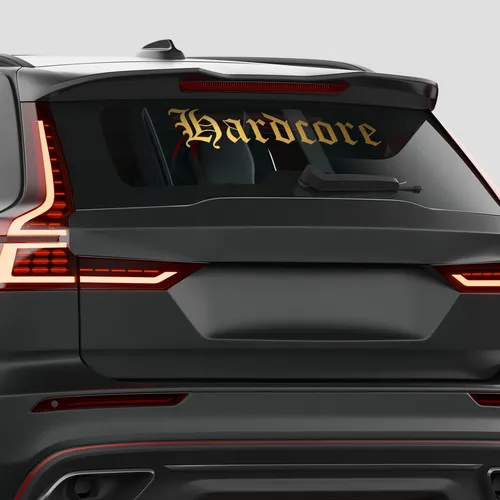 Frontscheibenaufkleber Hardcore Sticker Tuning Auto Decal FS141 Gold Metallic