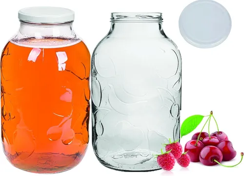 XXL Vorratsgläser 5L Gurkenglas Einmachglas Einmachgläser Glasballon 2 x