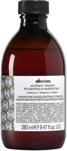 Davines Alchemic Tobacco Shampoo 280 ml - Shampoo für braunes und hellbraunes Haar, intensiviert die Farbe und verleiht strahlenden Glanz dank feuchtigkeitsspendender Milchproteine und Panthenol.