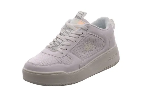 Kappa Unisex FOGO PF Women Sneaker, Weiß, 39 EU - Herrenmode Sneakers aus Kunstleder mit flacher Gummisohle, ideal für stylische Freizeitlooks und höchsten Tragekomfort.