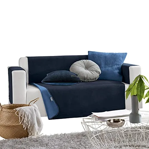 LOOKS BY WOLFGANG JOOP Sessel- und Sofaschoner blau/Marine Größe 100x200 cm