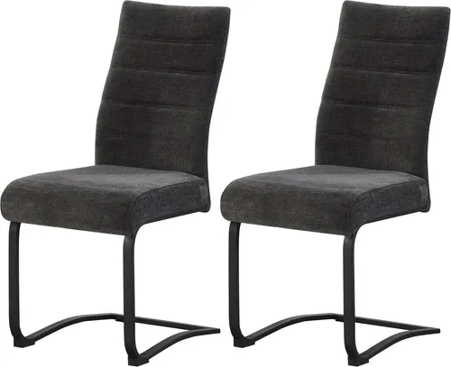 Home affaire Esszimmerstuhl PICTOU, 2er Set, Metallgestell matt schwarz
