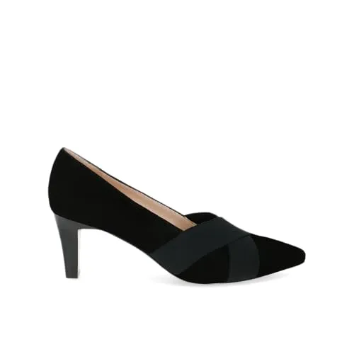 Peter Kaiser Pumps aus echtem Leder in Schwarz, Größe 40,5 EU - Elegante Pumps aus hochwertigem Veloursleder für stilvolle Anlässe, pflegeleicht mit Schuhpflegemitteln, ideal für anspruchsvolle Modebewusste.