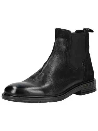 Bullboxer Stiefelette Leder/Textil Schwarz 43 EU - Stylische Stiefelette aus Leder und Textil für einen lässigen Look. Bequem und vielseitig kombinierbar, ideal für den Alltag mit 4 cm Blockabsatz.