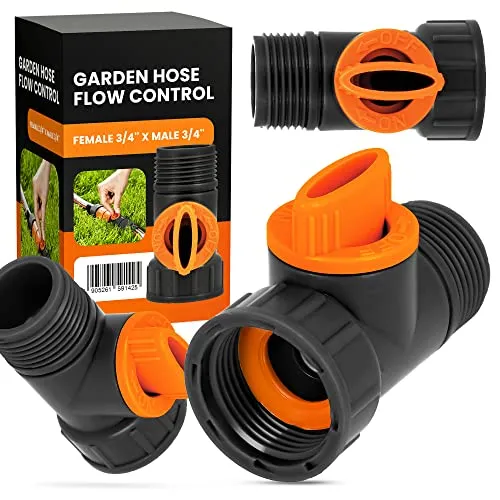 Gartenventil Absperrhahn 3/4 IG x 3/4 AG Schlauch Hahnventil Fitting Kupplung Gartenschlauch Durchflusskontrolle Kunststoffrohr Anschlussstück Verlängerung Bewässerungssysteme