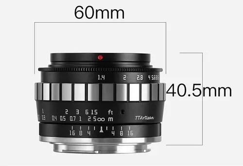 TTArtisan 1.4/23mm Black Chrome Silver für Nikon Z APS-C - Objektiv mit lichtstarker Blende von 1.4, ideal für kreative Fotografie und beeindruckende Low-Light-Aufnahmen.