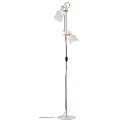 Paulmann Neordic Haldar Stehlampe LED E14 40W - Weiß & Kupfer Matt - Stehleuchte im nordischen Design, kombiniert trendiges Kupfer mit zeitlosem Weiß. Ideal für wohnliche Lichtakzente im modernen Wohnbereich.