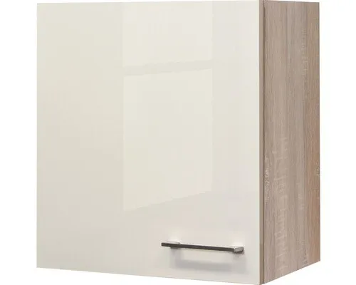Flex Well Hängeschrank Nepal - Glänzender Kaschmir-Look - Küchenschrank, 50 x 32 x 55 cm, mit elegantem, glänzendem Finish für stilvolle Küchen und optimalen Stauraum.