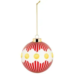 Delight I Weihnachtskugel - Alessi Design - Weihnachtsbaumschmuck aus hochwertigem handgeblasenem Glas, mit roter PVD-Behandlung für außergewöhnlichen Glanz und individuellem Charakter. Perfekt für stilvolle Weihnachtsdekoration oder als besonderes Geschenk.