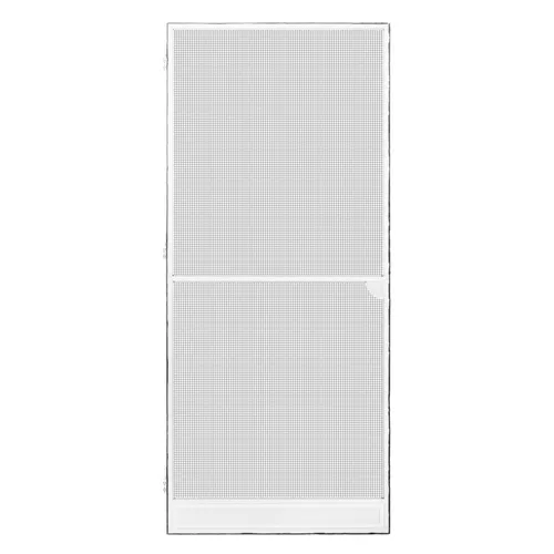 Schellenberg Fliegengittertür Premium 100 x 215 cm, weiß - Fliegengitter für Balkon- und Terrassentüren, schützt effektiv vor Insekten mit langlebigem Aluminium-Rahmen und hochwertigem Klarsicht-Gitter.