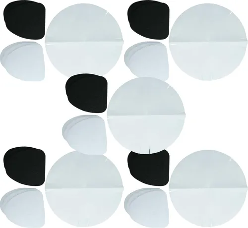 vhbw 15x Papierfilter, 15x Aktivkohlefilter, 15x Fettfilter Ersatz für DeLonghi 5525112800 für Fritteuse - 45-tlg. Filter-Set