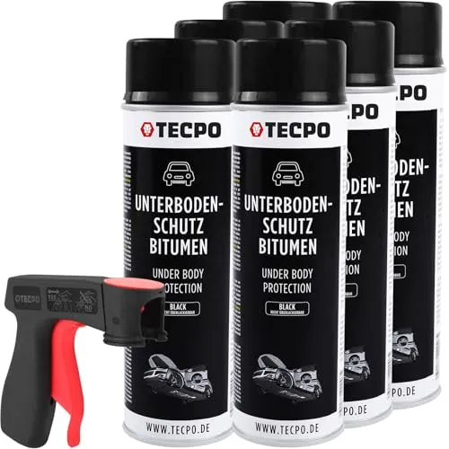 TECPO Unterbodenschutz Bitumen 500ml mit Handgriff Sprüher von TECPO
