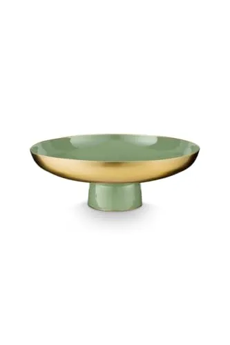 Pip Studio Mid Green Schale Metall 35x12.5cm - Dekoschalen aus hochwertigem Metall in frischem Mid Green, ideal zum Servieren oder Dekorieren. Vielseitig einsetzbar für den Alltag und besondere Anlässe.