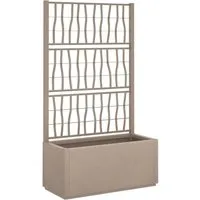 vidaXL Pflanzkübel mit Rankgitter, Blumenkübel für Kletterpflanzen - Blumenkästen mit integriertem Spalier, ideal für Gemüse und Blumen. Robustes Polypropylen sorgt für Langlebigkeit und eine dekorative Gartenatmosphäre.