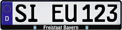 HP Autozubehör Freistaat Bayern Kennzeichenhalter Schwarz (L x B x H) 13.5 x 53 x 1.5cm