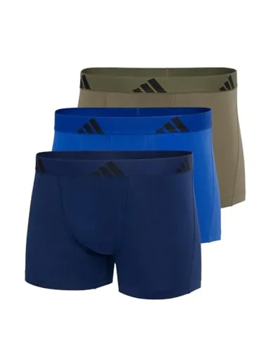 adidas Herren Trunk (3PK) - Aktive Flex Baumwoll-Boxershorts - Herren-Boxershorts im 3er Pack mit Active Flex Baumwollmaterial für optimalen Tragekomfort und Bewegungsfreiheit.