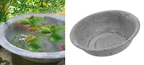 itsisa Zinkschale, Dekoschale verzinkt D: 35cm (Lieferung ohne Dekoration!) - Schale, Gartenteich, Garten Deko