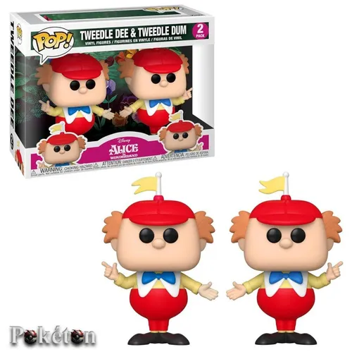 Funko Pop! Disney: Alice 70th – Tweedle Dee und Dum Figur - Chibi Figuren – Hochwertige Vinyl-Sammelfigur mit einer Höhe von ca. 9,5 cm, ideal für Sammler und als Geschenk für Alice in Wonderland Fans.