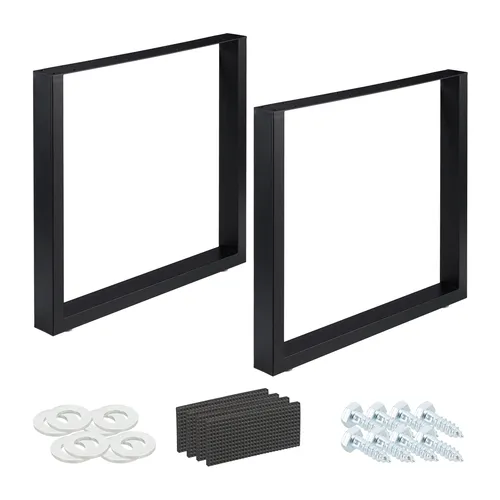 Tischkufen Tischgestell 100 kg - Möbelteile: Robustes Tischuntergestell aus 100% Stahl, ideal für DIY-Projekte mit einer Tragfähigkeit von bis zu 100 kg.