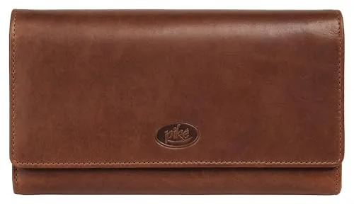 piké große Geldbörse im Querformat aus Echtleder für Damen - Elegante Geldbörse mit RFID-Schutz, 8 Kartenfächern und praktischem Reißverschlussfach - ideal für stilbewusste Frauen.