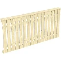 Skan Holz Seitenwand Balkonschalung 205 x 96 cm Fichte Natur - Zubehör für Terrassenüberdachungen, dekorative Seitenwand aus nordischer Fichte, idealer Schutz gegen Witterungseinflüsse und anpassbar durch individuelle Farbbehandlung.