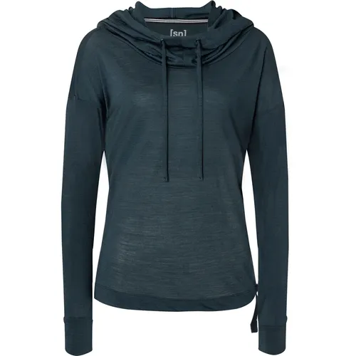 super.natural Hoodie in Dunkelblau von super.natural
