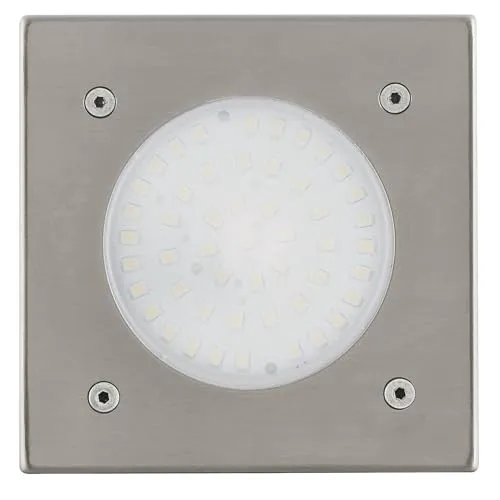 EGLO LED Bodeneinbauleuchte Lamedo - Witterungsbeständige Wegelampe aus Edelstahl - Lampen für den Außenbereich, IP67 Schutz gegen Staub und zeitweiliges Untertauchen, ideal für Garten, Terrasse und Einfahrten.