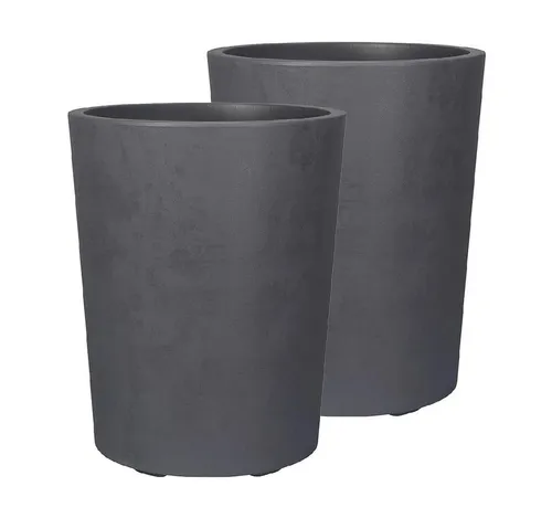 Kreher Pflanzkübel 'Millennium' aus Kunststoff 48 Liter, 2 Stück (Farbe wählbar)