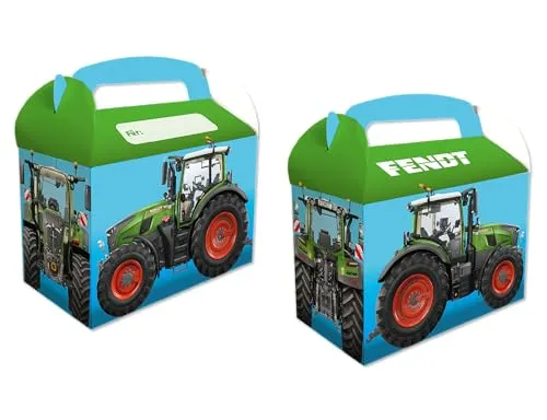 Geschenkboxen * FENDT TRAKTOR * für Mitgebsel zum Kindergeburtstag und Mottoparty | Boxen aus Karton, 150x80x95mm | Trecker Bauernhof Farm Landwirtschaft Kinder Party Geburtstag 8
