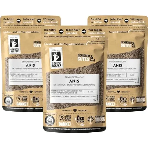Bremer Gewürzhandel Anis, ganz, hoch aromatisch, zum Backen oder Kochen, 3 x 100g