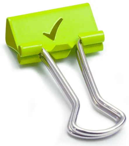 RAPESCO Foldback-Klammern (B)19 mm grün Häkchen 80 Stück