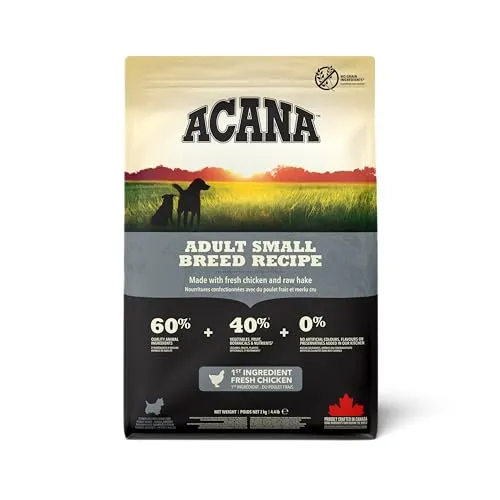 ACANA HERITAGE Adult Small Breed Dog 6kg - Premium Hundefutter für kleine Rassen - Hundefutter für kleine Rassen, reich an frischen Zutaten und unterstützt die Gesundheit und Vitalität Ihres Hundes.