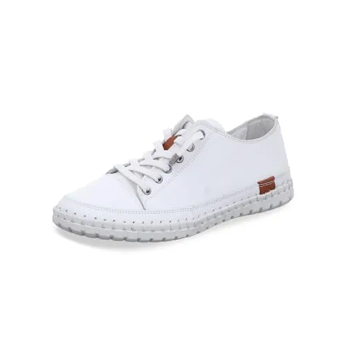 Gemini Slipper aus echtem Leder – Weiß - Sportlicher Slipper aus hochwertigem Nappaleder, ideal für Tragekomfort und Style. Mit herausnehmbarer Innensohle für individuelle Einlagen geeignet.