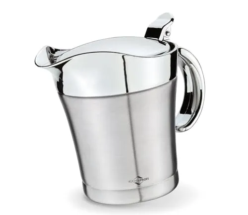 Küchenprofi Thermo-Sauciere Elegance 500 ml - Saucieren: Die elegante Thermo-Sauciere hält Saucen und Milch bis zum letzten Bissen warm, dank des innovativen Doppelwandsystems. Ideal für festliche Anlässe und den täglichen Gebrauch.