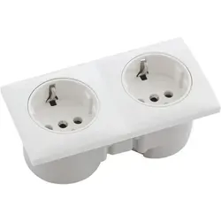 BERKER Berker Integro Flow Doppelsteckdose polarweiß von Berker