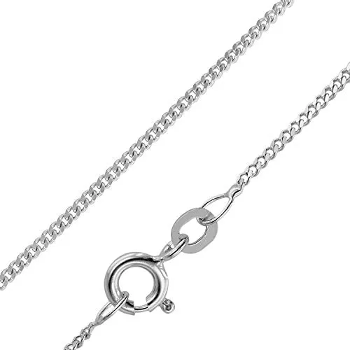 trendor Feine Panzerkette 925 Silber Rhodiniert 1,2 mm - Eleganter Schmuck für Damen und Herren - Elegante Panzerkette aus rhodiniertem 925 Sterlingsilber mit 1,2 mm breiten Gliedern. Ideal für den täglichen Gebrauch und perfekt kombinierbar mit Anhängern. Lieferung in stilvoller Box – ideal zum Verschenken.