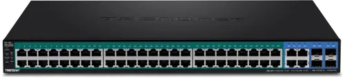 Trendnet 52-PORT GIGABIT WEB SMART Switch - 52-Port Gigabit Web Smart Switch mit PoE+ Unterstützung, ideal für große Netzwerke und effiziente Stromversorgung.