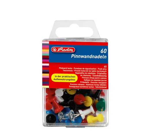 Herlitz Pinnwand 60 Herlitz Pinnwandnadeln / bunt von herlitz